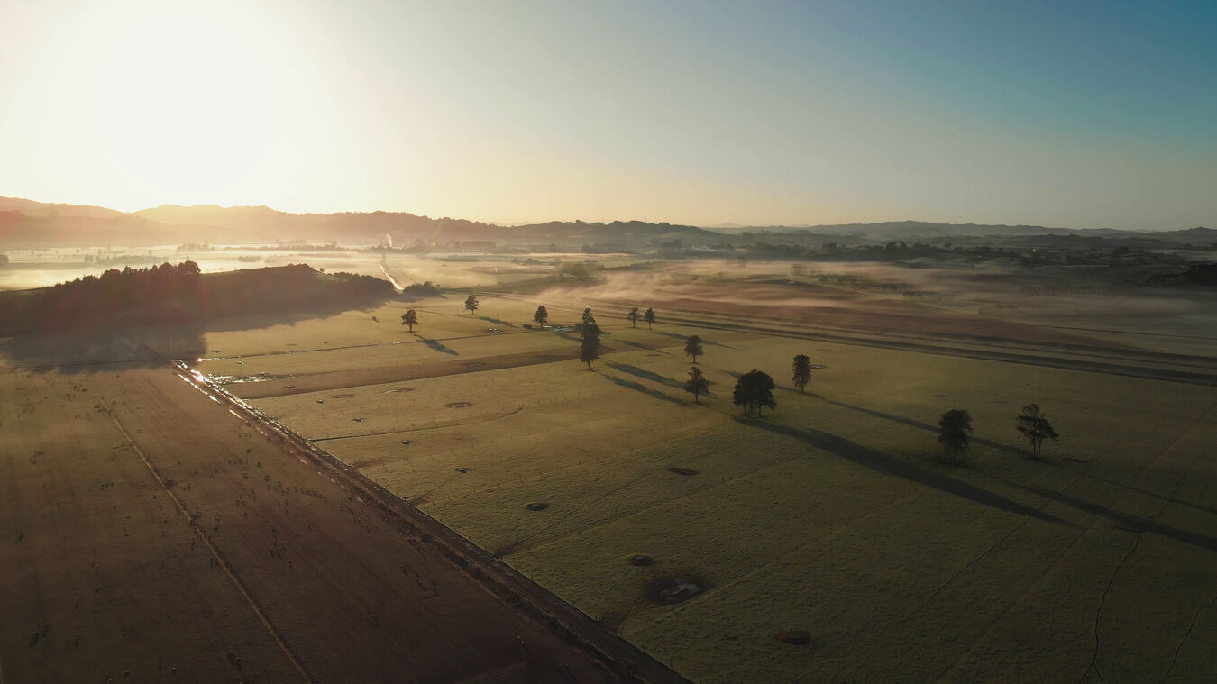 Sunrise Over Farmland
